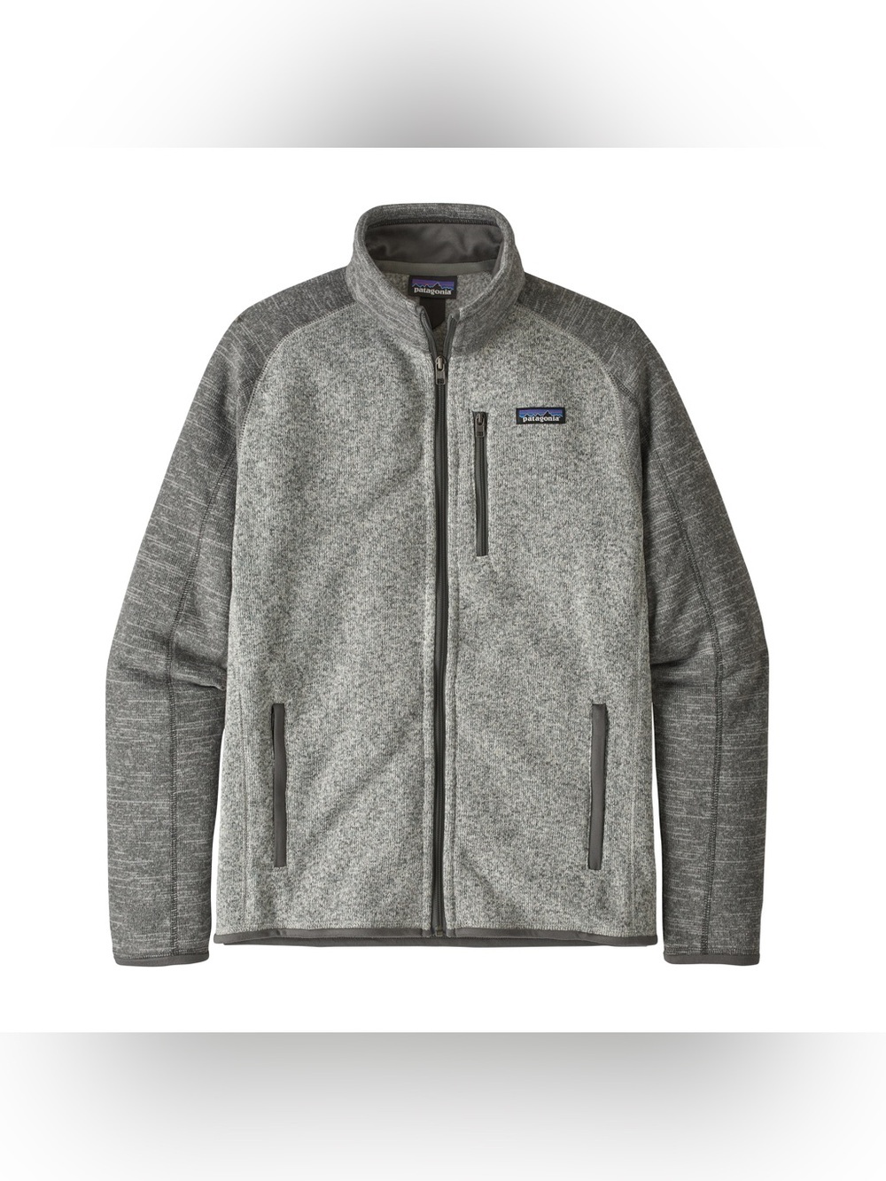 Patagonia Men’s Better Sweater Jacket Full-Zip Fleece Pockets Heathered Grey